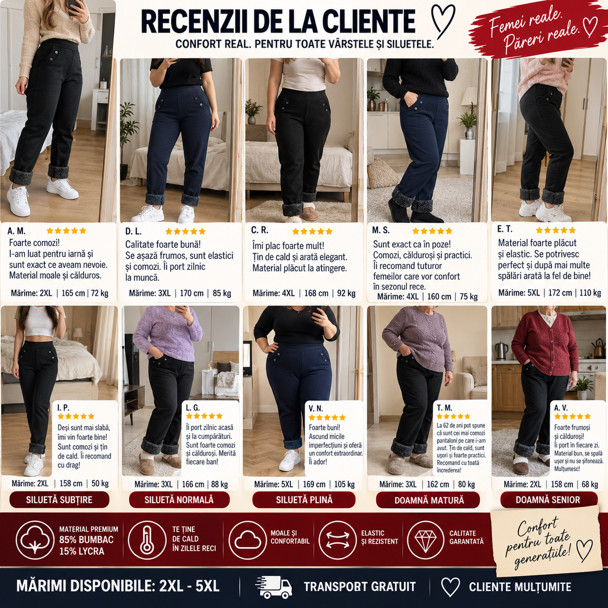 Pachet 2 Pantaloni Confort  Gros – 120 RON