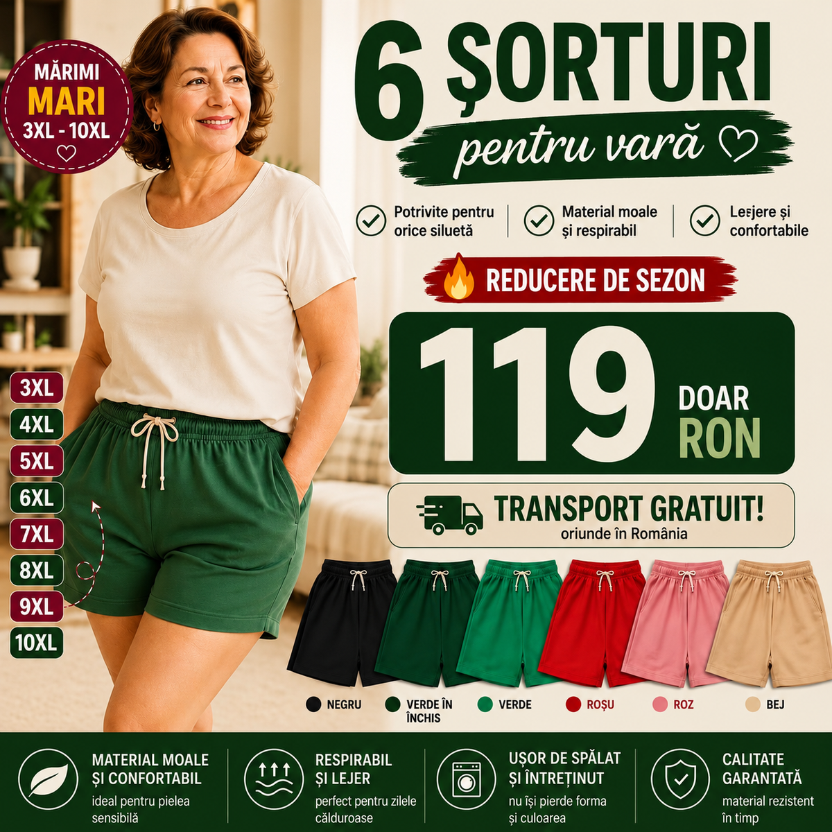 Set Pantaloni Scurți Comozi pentru Femei