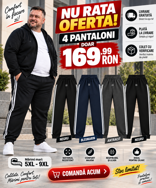 PACHET PANTALONI BARBATESTI 4 BUCAȚI