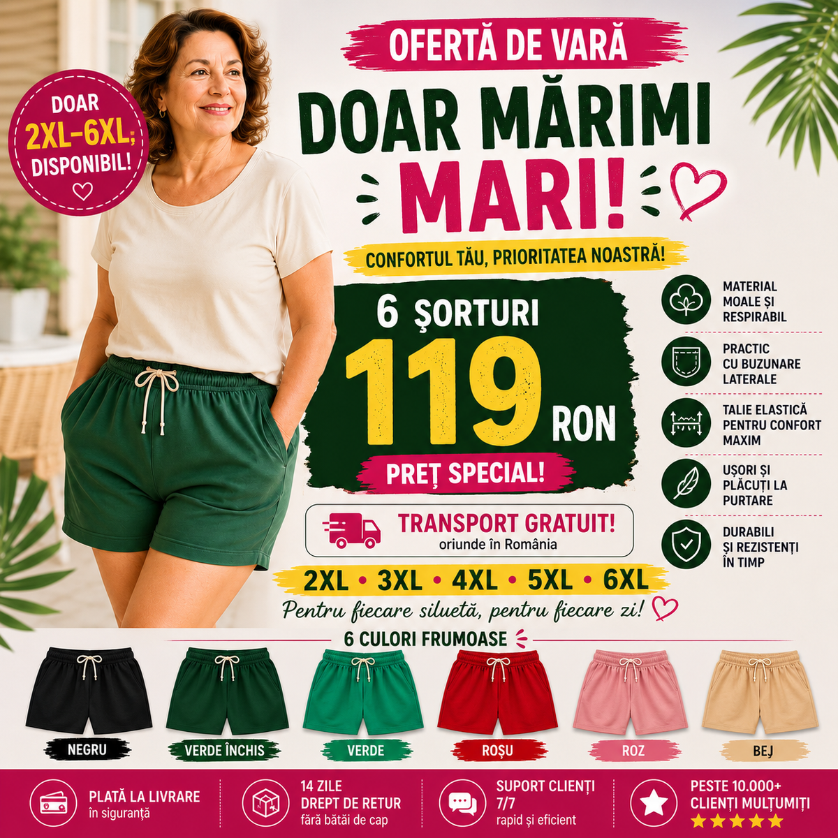 Set Pantaloni Scurți Comozi pentru Femei
