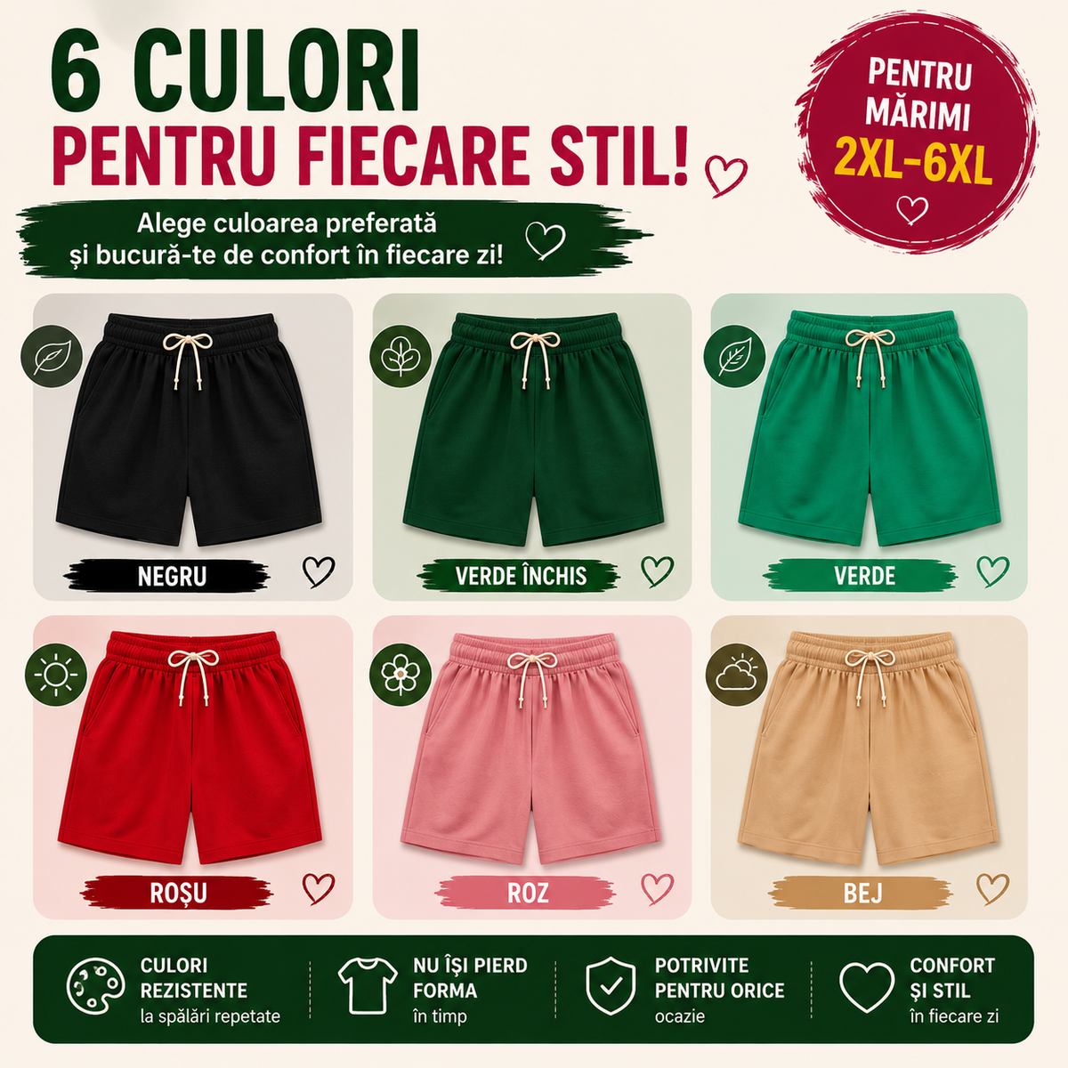 Set Pantaloni Scurți Comozi pentru Femei