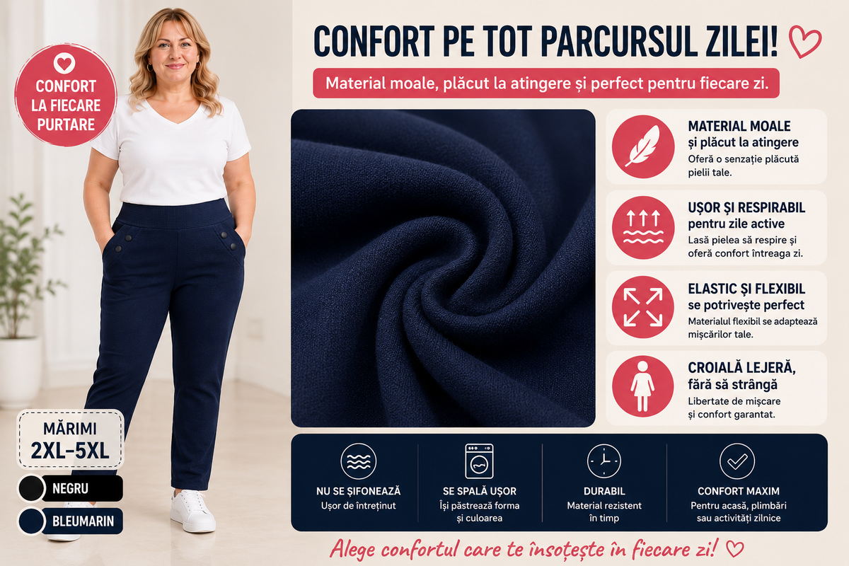 Pachet 2 Pantaloni Confort – 100 RON