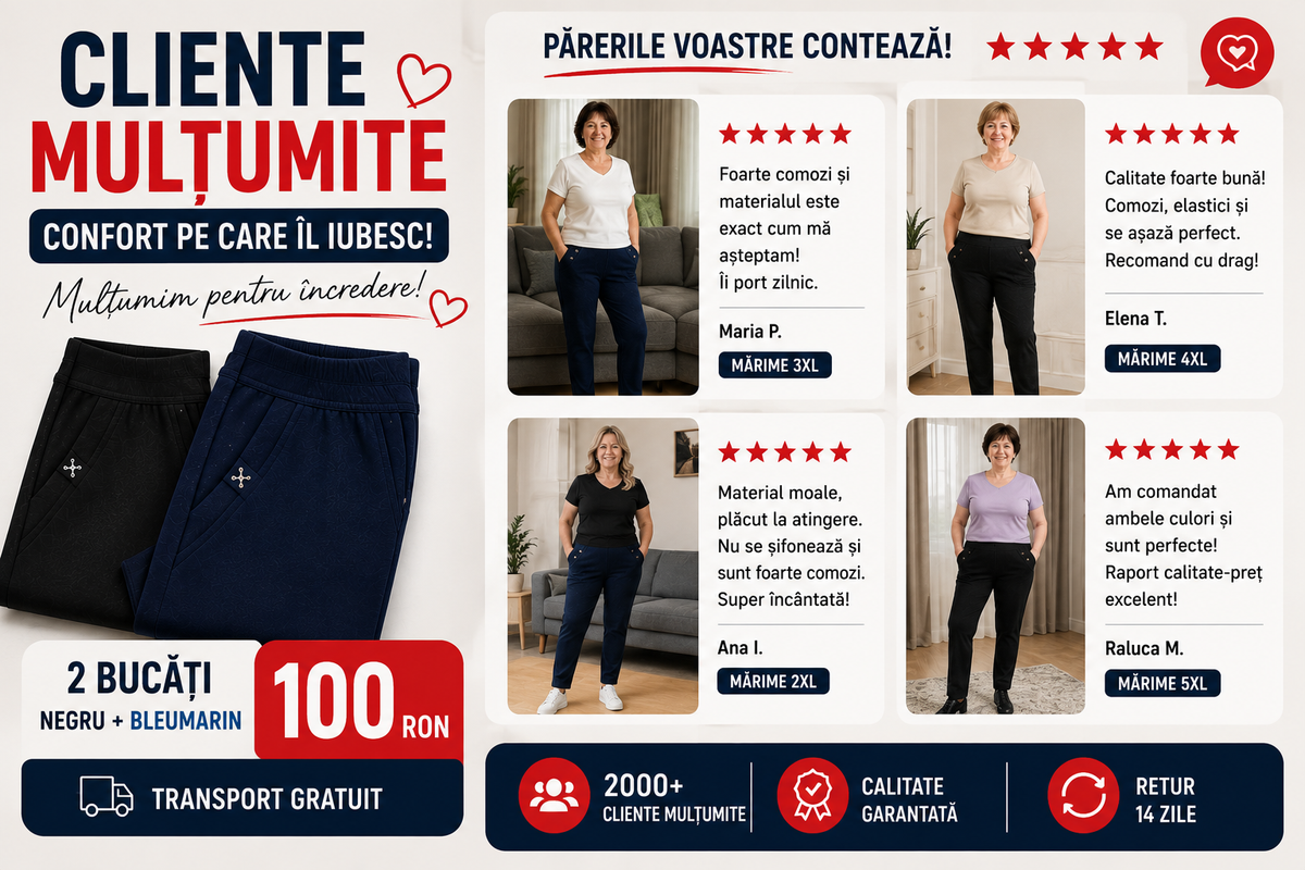 Pachet 2 Pantaloni Confort – 100 RON