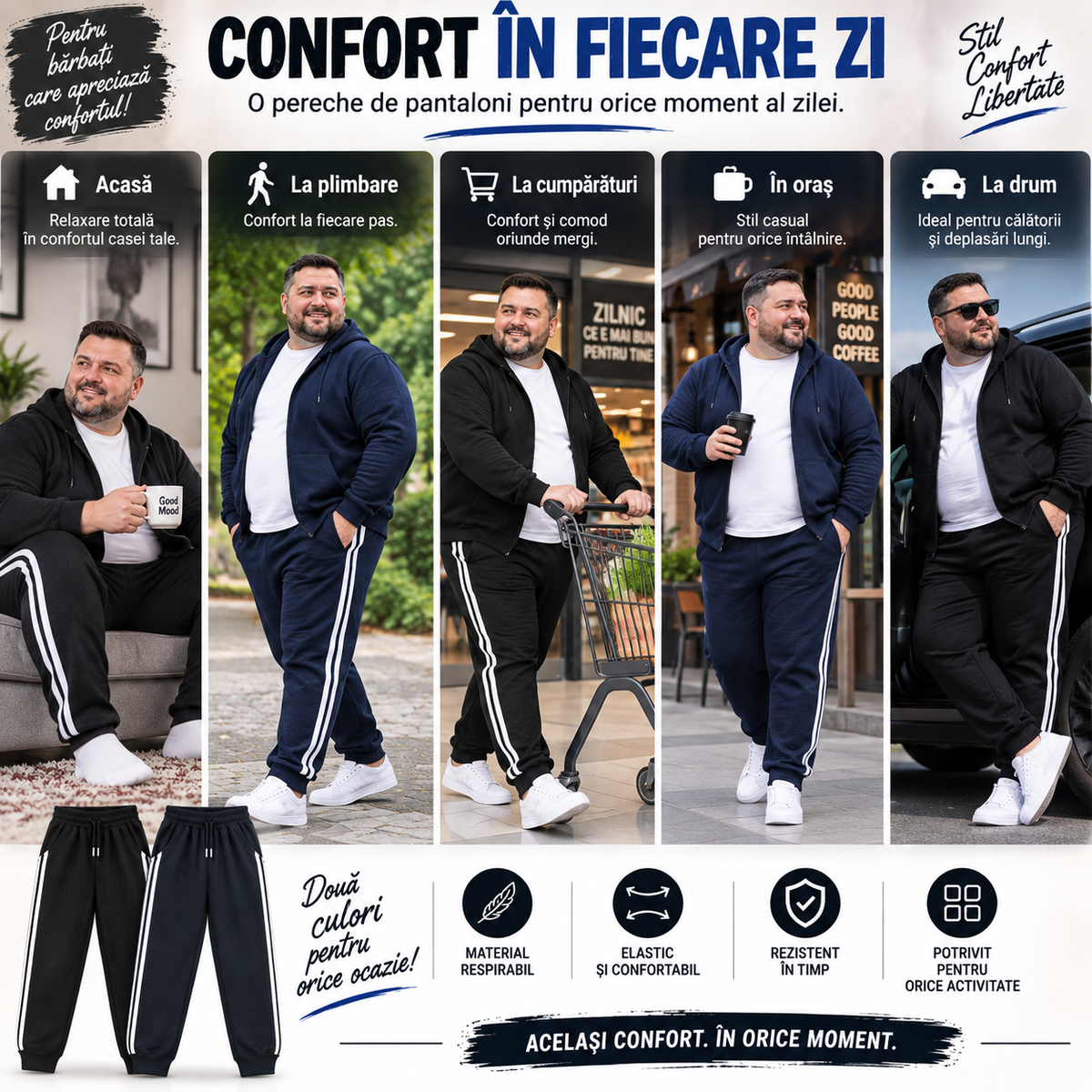 PACHET PANTALONI BARBATESTI 4 BUCAȚI