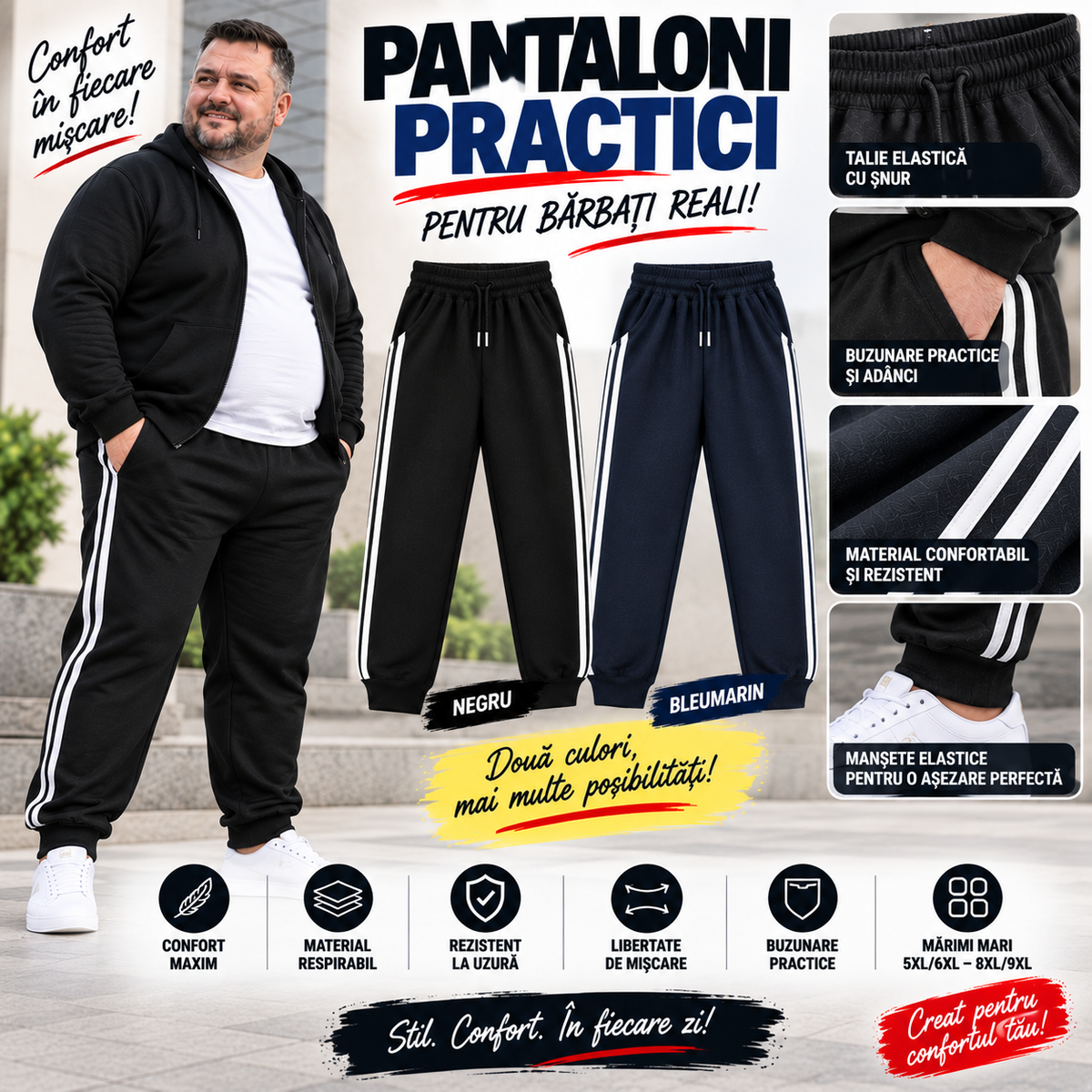 PACHET PANTALONI BARBATESTI 4 BUCAȚI